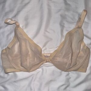 Elegant Beige Sheer Bra